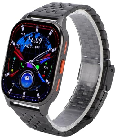 Luqeeg 2.04 Schermo HD Smartwatch, Orologio Bluetooth Intelligente Impermeabile IP68 Supporta Avvisi di Chiamata e Messaggi Diverse Modalità Sportive, Corsa Nuoto Ciclismo Fitness