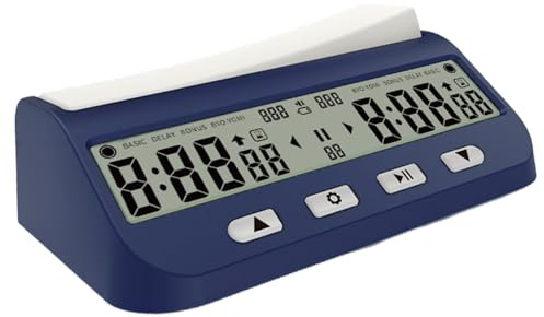 YiNLuax Multifunktions Schachuhr Mit Einstellbarem Ton Und 5 Timer Für Turniere Zum Üben Tragbarer Spiel Timer Schachspiel Zubehör