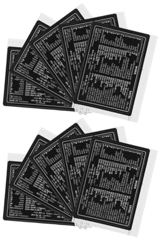 VANZACK Pegatinas para Teclado de Portátil Atajos Claros, Removibles Papel, Incluye Guía de Referencia Rápida, Paquete de 10 Unidades para Uso en Casa y Oficina