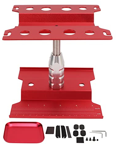 HPZIHUIT Estación de reparación de automóviles con control remoto y juego de placas de tornillos para automóviles RC a escala 1/8 1/10 1/12 1/16 (Roja)