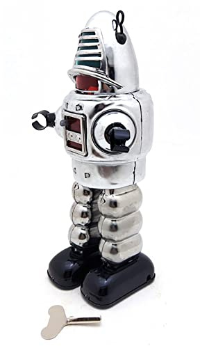 AYUNJIE Tin Toy MS430 Wind Up Toy Fencing Robot Photography Props Creative Vintage Collectible Kids Gift Boys Girls Parent-Child Interaction