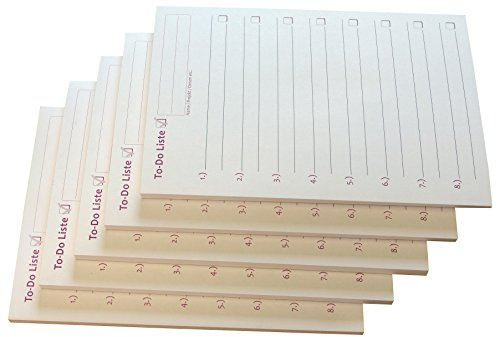10x To-Do Liste - Notizblock für bessere Organisation und mehr Zeit - 50 Blatt, 12 x 16,8 cm, Schwarz/Rot bedruckt (22578)