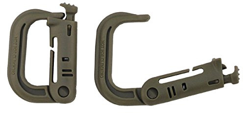MFH 2er Pack Karabiner aus Plastik Karabinerhaken für Ausrüstung Outdoor Survival Camping