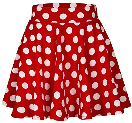 Urban CoCo Women's Basic Versatile Stretchy Flared Casual Mini Skater Skirt (Large, 9)
