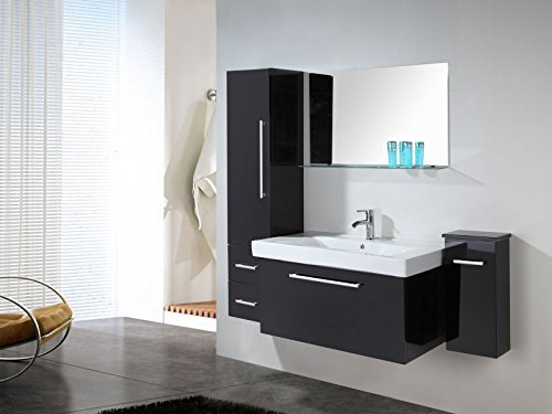 Simba MOBILE BAGNO ARREDOBAGNO 100 CM LAVABO, RUBINETTO E 2 COLONNE INCLUSE London