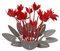 Arti & Mestieri Dekorativer Tisch Hängeornament Cyclamen, Metall, Rot, Hochzeit, Botanisch elegant