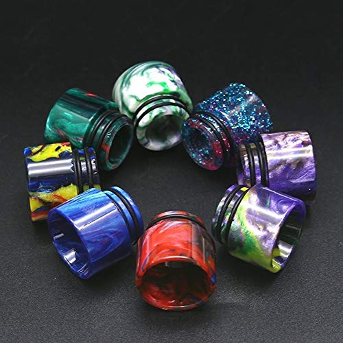 LITAO-EC, 10 Piezas De Resina Vape 810 Boquilla De Punta De Goteo para E-Cigarrillo 810 Rosca RTA Atomizador como TFV8 Big Baby Tank (Color De Mezcla Aleatoria),Sin Tabaco ni nicotina