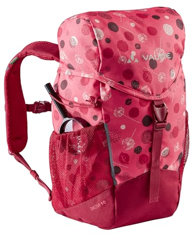 VAUDE Kinderrucksack Skovi für Jungen & Mädchen, komfortabler Wanderrucksack Kinder 10 L in pink, Wetterfester Schulrucksack mit viel Stauraum & reflektierende Elemente