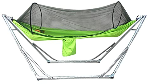 YYL Outdoor Camping Hängematte mit Metallrahmenständer Tragbare Doppelhängematte mit Moskitonetz für Draußen, Reisen, Wandern, Backpacking (Color : Style2)