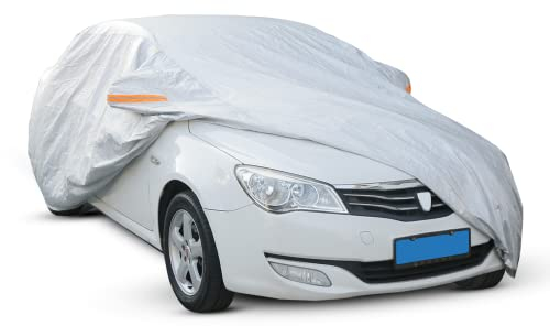 Suitline Autoabdeckung (530 x 200 x 150 cm) - Universal Auto Abdeckplane Winddicht, wasserdicht & staubdicht - Autogarage Abdeckung Winter - Autoplane