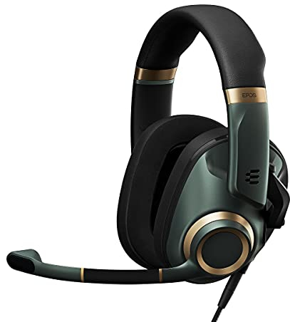 Epos H6 Pro Casque Audio Fermé avec Micro - Arceau Léger – Soulever pour Mettre en Sourdine - Casque Micro Confortable pour PC, MAC, PS4, PS5, Xbox Série X, Xbox One, Nintendo Switch (Vert)
