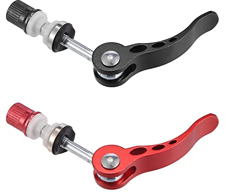 X AUTOHAUX 2pcs 6mm Aluminium Alloy Bike Seat Post Quick Release Pin Red Black
