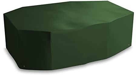 Bosmere All-Weather Rectangular Table & Chairs Cover 8 Seat, 100% Waterproof, UV Protected, Heavy Duty 600D Oxford Fabric, L295 W203 H90cm, A535G