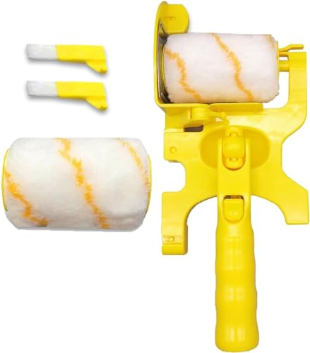 LIZHOUMIL Paint Edger Rollers Clean Cut Paint Edger Roller Brush Multifunctional Removable Cleaning Brush Painting Roller for Wall Ceiling 1 set long handle