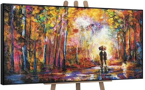 YS-Art XXL Abstrakt Acrylbild auf Leinwand Romance handgemalte Liebespaar