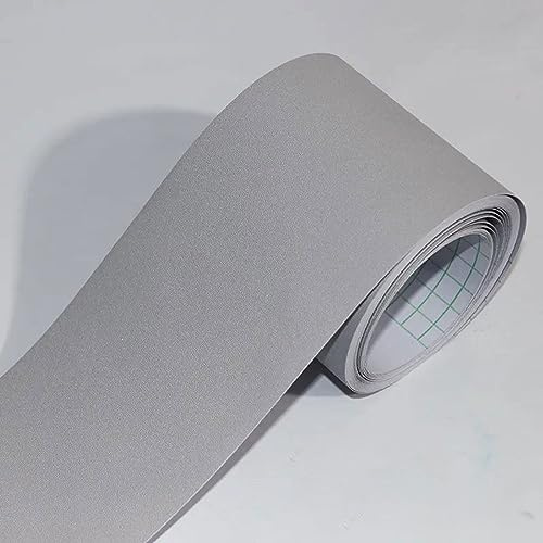 Borde de papel pintado para despegar y pegar autoadhesivo gris 4 10x1000cm