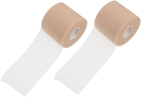 Vorwickelbares Schwammtape, 2 Rollen, Stoßdämpfend | Khaki, für Sporteinsatz, Leicht zu Verstauen und Mitzunehmen, Saugfähig, als Vorverpackung Geeignet