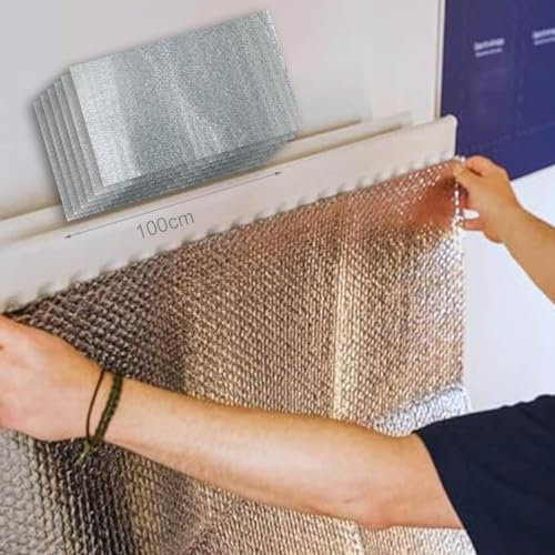 6 Pezzi Pannello Termoriflettente Isolante Termico per Termosifoni, Radiatori e Caloriferi, 70x100 cm, Tagliabile (6)