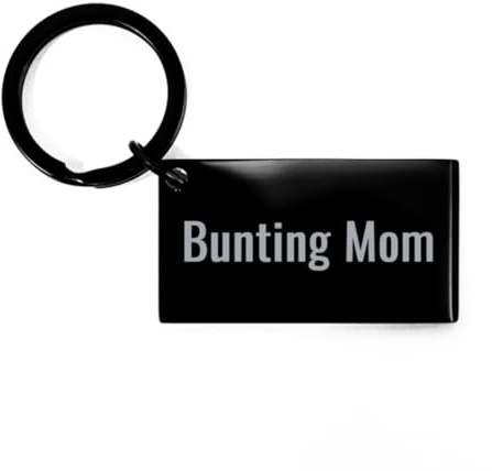Bunting Mom Keychain for Her Mothers Day Gifts Birthday Christmas Stainless Steel Key Chain
