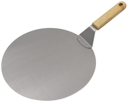 ZiYouao Pizzaschaufel 10/12inch Stainless Steel Pizza Peel Shovel with Wooden Handle Cake Baking Tools Cheese Peels Lifter Tool Pizza Shovel Pizzaschieber(43.2x25.5x10.5cm)