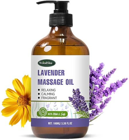 Lavender Oil Massage Oils for Massage Therapy, Massage Oils for Date Night, Massage Oil for Muscle Pain, Gua Sha Relaxing, Natural Lavender for Skin Hair, Fragrance Hair Serum for Women Men