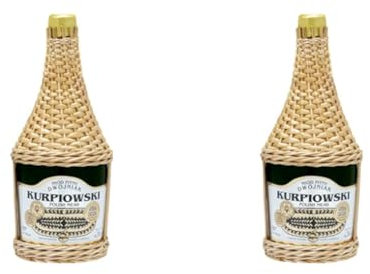 KURPIOWSKI - Traditional Polish Honey Mead Wine in an Authentic Wicker Basket, Perfect for Sipping or as a Gift, 75cl 16% ABV (Pack of 2)