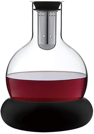 ZZTWER Decantador de Vino de Vidrio de 1500ML, Dispositivo de decantación de Embudo con Base de Hielo, aireador de Vino, decantador rápido para el hogar, Regalo de Vino