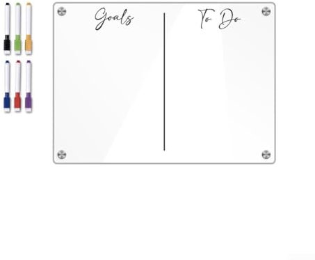 Magnetisches Whiteboard für Kühlschrank, Acryl, magnetisches Kalender-Set für Kühlschrank, planen, löschen und wiederholen, mühelos auf Kurs bleiben (1)
