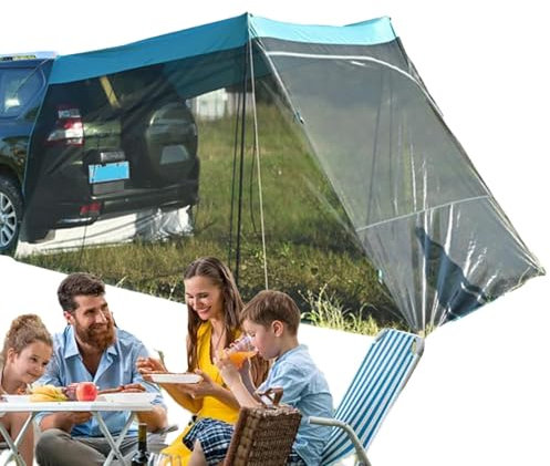 Auto-Campingzelt, SUV-Zelte für Camping | Robustes Heckklappenzelt, SUV-Zelte mit Sichtschutznetz,Vielseitiges Autozelt-Autodachdach, Campingzelt für Outdoor-Reisen, Autocamping