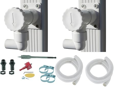 Pack 2 Collecteurs d'eau de Pluie - Kit Complet - Fabrication Francaise - Conduits Rectangulaires 60x80 mm