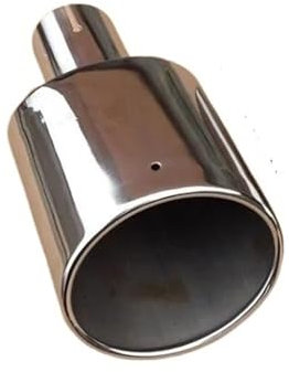 DZSQOMHGD Auspuffblenden Einlass 63 Auslass 101 Mm Universal-Auspuffschalldämpfer Edelstahl-Endrohr Chromverzierung Dekorative Spitze Auspuffrohr Auto Auspuff Endrohr(57MM IN-114MM Out)