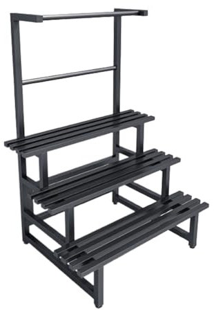 Supporto per piante a 3 ripiani in metallo per interni ed esterni, mensola angolare creativa per fiori, scala, porta piante, per balcone, giardino, patio, salvaspazio ed elegante