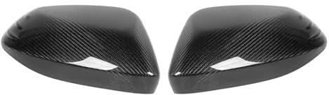 Seitenspiegelkappe Für Toyota Für Corolla 2019 + Für Yaris GR 2020 + 2PCS Auto Seite Rückspiegel Abdeckung Cap Real Carbon Faser Links Rechts Glänzend Außenspiegel Abdeckung