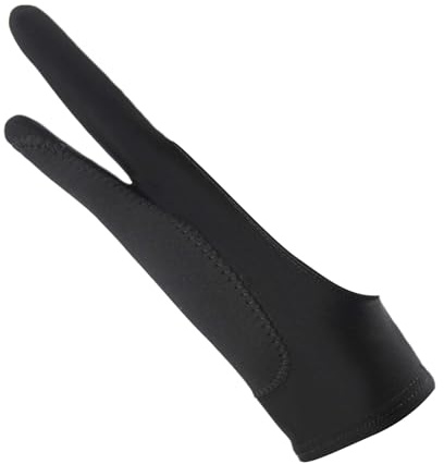 Dessiner des gants | Dessiner des gants pour artistes | Gants d'art anti-salissure, anti-toucher pour tablettes numériques, croquis, peinture et design graphique | Mains à deux doigts respirantes