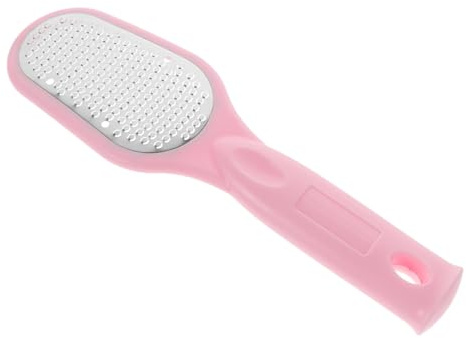 Lima para Pies de Acero Inoxidable Abs Rosa, Removedora de Callos | Uso Reutilizable, Diseño Ergonómico, Exfoliación para Pedicura de Pies, Acabado Manual para Pies