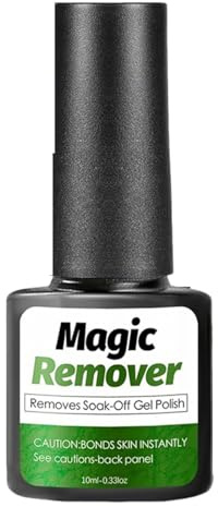 1 Pezzi Gel Polish Remover, 15ml Remover Semipermanente Unghie, Facilmente e Rapidamente lo Smalto in 3-5 Minuti, con Nail (verde scuro)