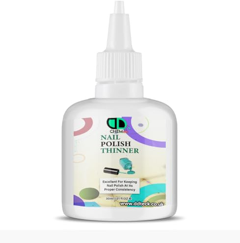 DD Nail Polish Thinner to Restore Hardened Nail Polish THINNER Gel Nail Varnish Thinner Thin and Revive old Favorite polish (30ML Nozel)