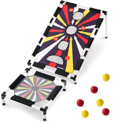 Seenelling Bounce Ball Game for Kids, 6 Foam Balls with Scoring Target