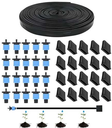 Erconsso Système d'Irrigation Goutte à Goutte de Jardin, Kit d'Arrosage Automatique par à pour, Accessoire Jardinage Pour Cultures Sous Serre, Hydroponie, Potager Et Verger