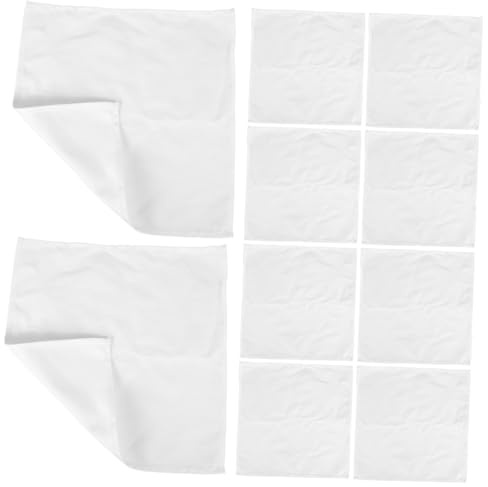 AUTSUPPL 10 Pièces Serviettes en coton pur serviettes en tissu réutilisables nappes à manger faites à la main torchons de cuisine blanche