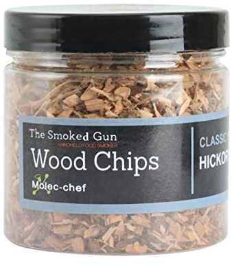 Qusedwey Juego de Astillas de Madera para Fumar Infusor - Madera para Ahumador de Alimentos y Ahumador de CóCteles (Madera de Nogal)