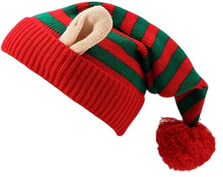 Generisch Lustige Weihnachtsmütze Personalisiert mit Namen Bestickt, Nikolausmütze Kinder, Weihnachtsmützen Erwachsene, Gestrickte mit Stretch, für Familie Paare Kinder, Ideale Weihnachtsgeschenke