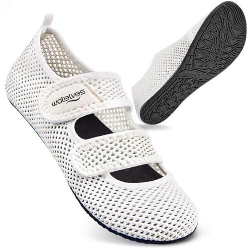 WateLves Chaussures de Bain d'eau Femmes Hommes Natation Plage Aquatiques Séchage Rapide Respirable Surf Piscine Plage Unisexe-A