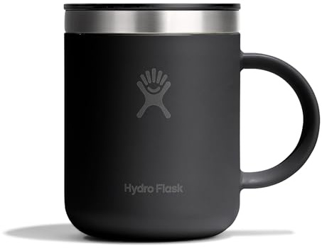 Hydro Flask Coffee Mug – Insulated Stainless Steel, Non Spill, Leak Resistant Travel Mug 12 Oz Tonal Black