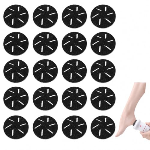 BESTYASH Fußschrubber-Ersatzrolle 20 Stück Fußfeile-Nachfüllung Für Elektrische Fußfeile Hornhautentferner Rollenköpfe Sanfte Schleifköpfe 3.75 X 3.75 X 0.80 Cm Für Fußpflege Zu Hause