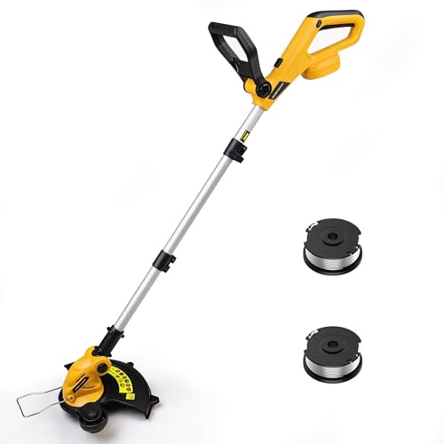 Tagliabordi 3 in 1 senza fili (senza batteria) compatibile con batteria Dewalt da 20 V, diametro di taglio 30,5 cm, alimentazione automatica della linea, mangia-erbacce/tagliabordi pieghevole per