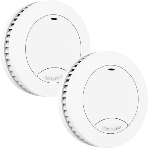 Aroha Safety Pro Mini Brandvarnare med 10 års Batteri - Rökdetektor, Brandlarm - 2 stycken