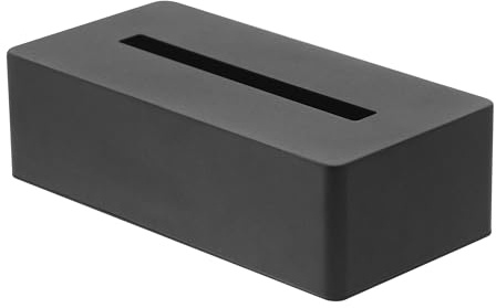 Yamazaki 4216 Tower Tissue Case, Black, Steel, 26.5 x 13.5 x 7.5 cm