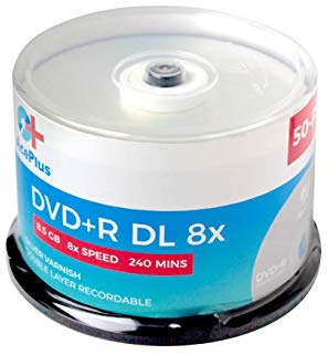 AcePlus DVD+R 8X Dual Layer Silver Shiny with Logo 50 Cake Box