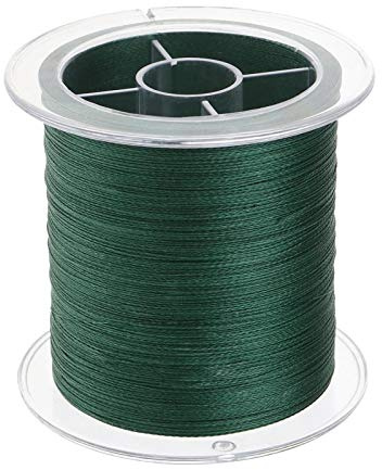 Create idea Ligne de Pêche Tressée 300m 4 brins 0.1mm PE Vert Foncé pour Pêche au Leurre Coup Grossier